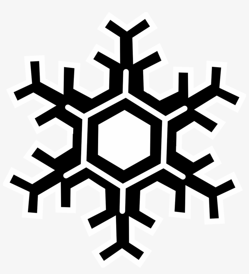 Vector - Black Snowflake Transparent Background, transparent png #8067179