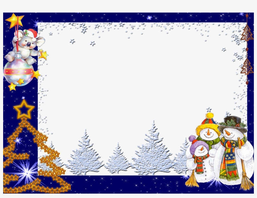 Snow Vector Frame - Montagem De Fotos Do Natal, transparent png #8067645