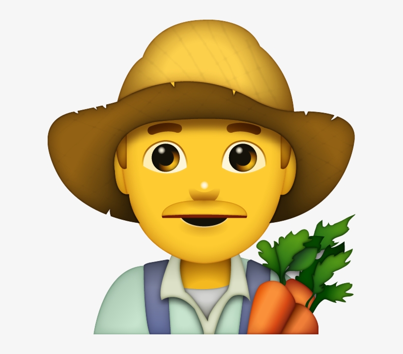 Man Farmer Emoji, transparent png #8068454