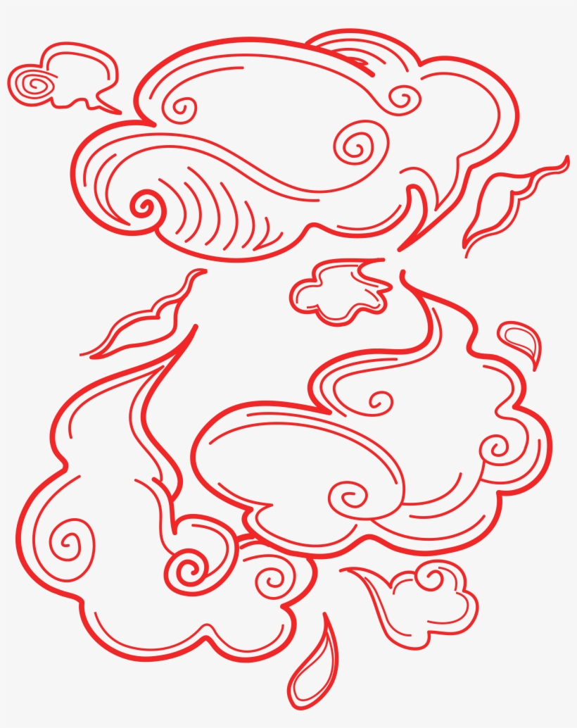 Pintado A Mano Puntos Líneas Nubes Png E Imagen Vectorial - Illustration, transparent png #8068530