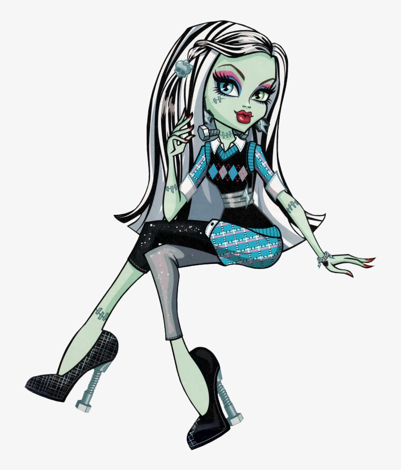 Cute Cartoon Girl, Rochelle Goyle, Monster High Art, - Frankie Stein  School's Out - Free Transparent PNG Download - PNGkey