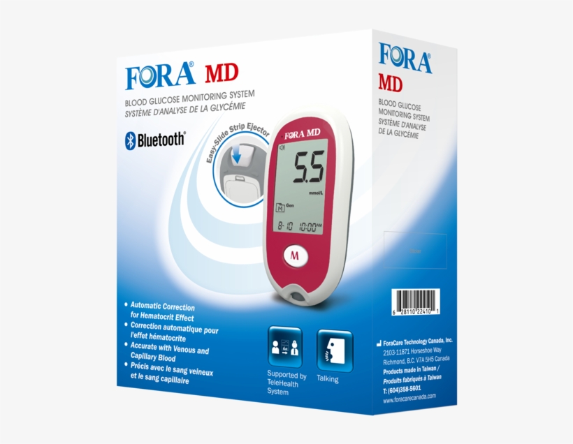 Fora Md Glucose Monitor Kit - Glucose Meter, transparent png #8069193