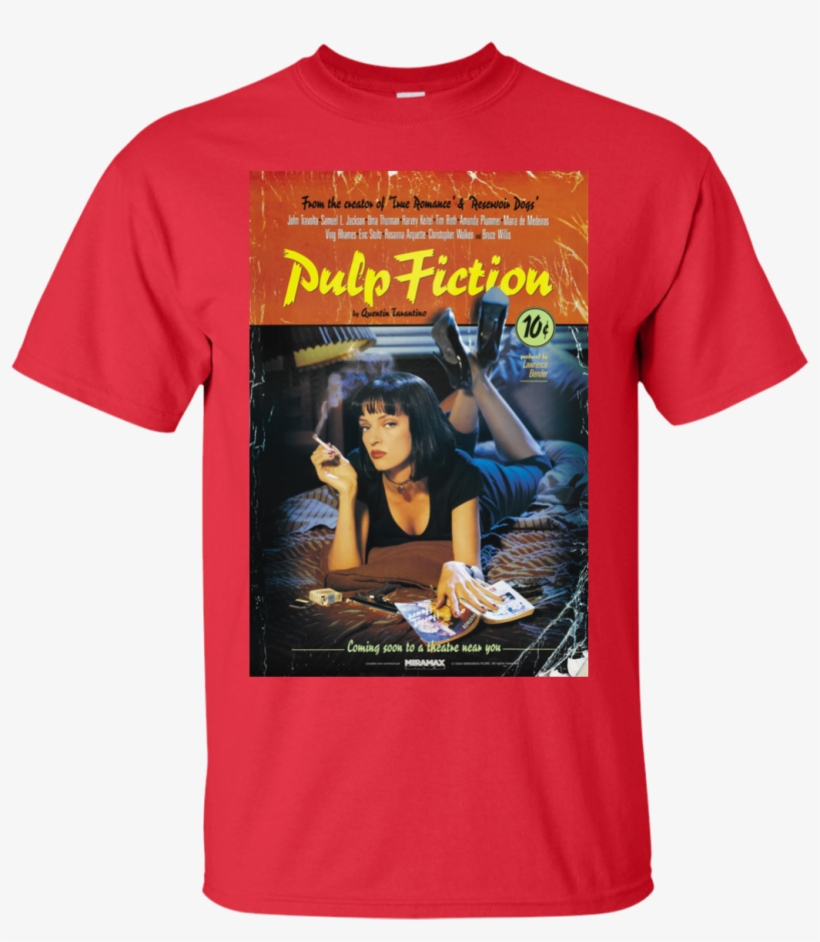 Pulp Fiction Movie Poster T-shirt - Pulp Fiction Soundtrack, transparent png #8069249