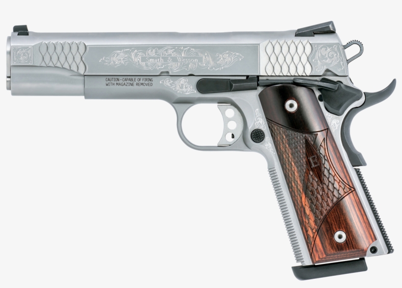Smith & Wesson 10270 1911 Engraved 45 Automatic Colt - S&w 1911, transparent png #8069378