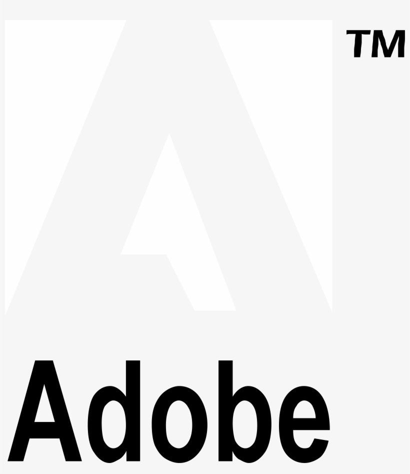 Adobe Logo Black And White - Adobe Logo Transparent White, transparent png #8069510