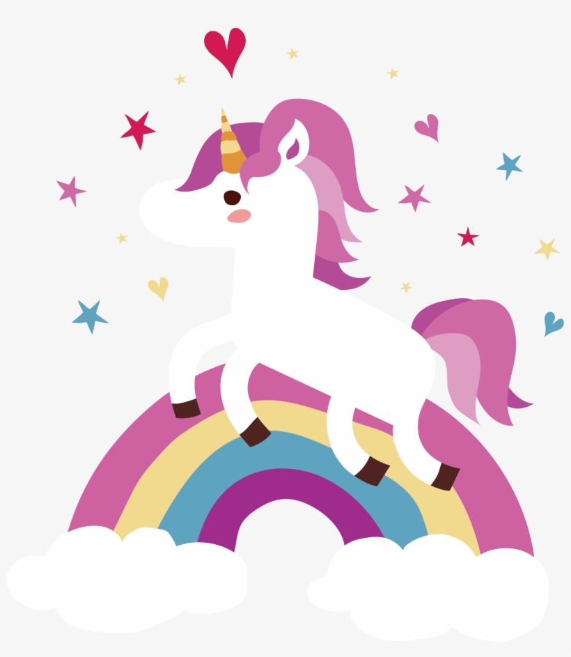 Unicorn Adobe Illustrator Computer File - Unicorn And Rainbow Png, transparent png #8069860