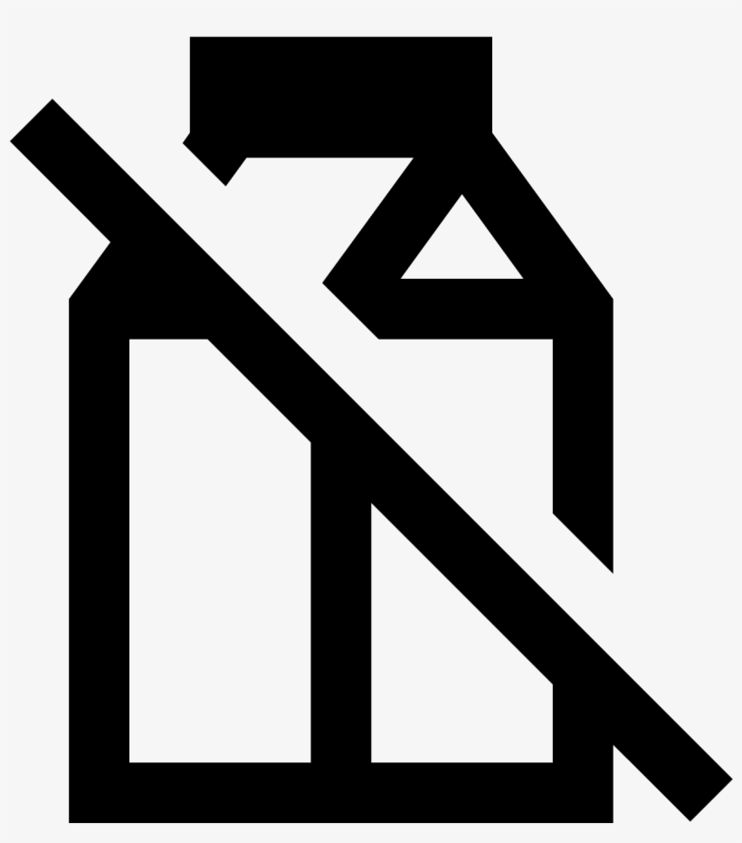Non Lactose Food Icon - Sign, transparent png #8069981