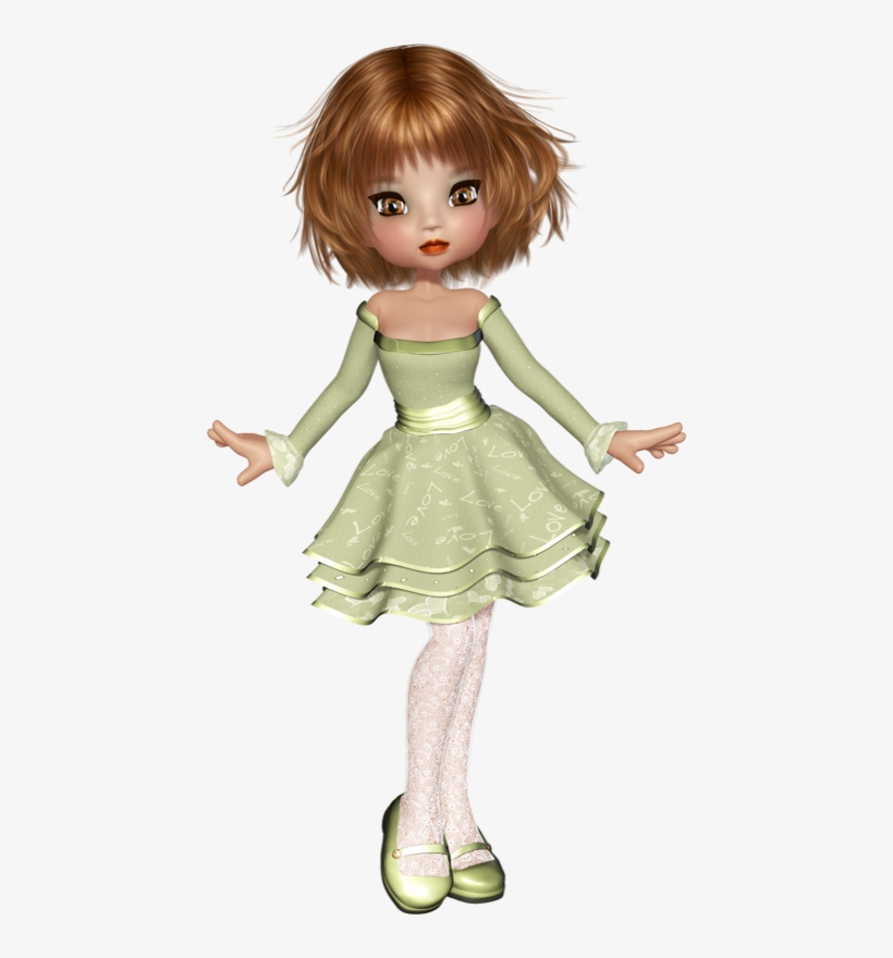Valentine's Day Poser Doll Png Little Designs, Gifs, - Doll, transparent png #8070346