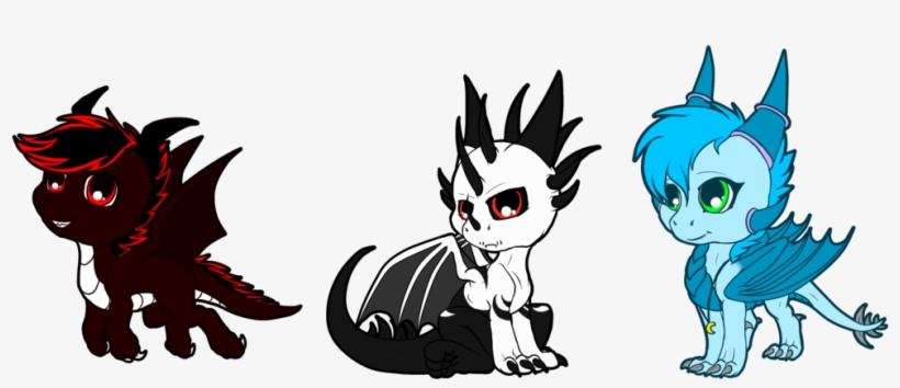 Chibi Dragon Set Contest By Anais Thunder - Cute Drawings Of Dragons, transparent png #8070627