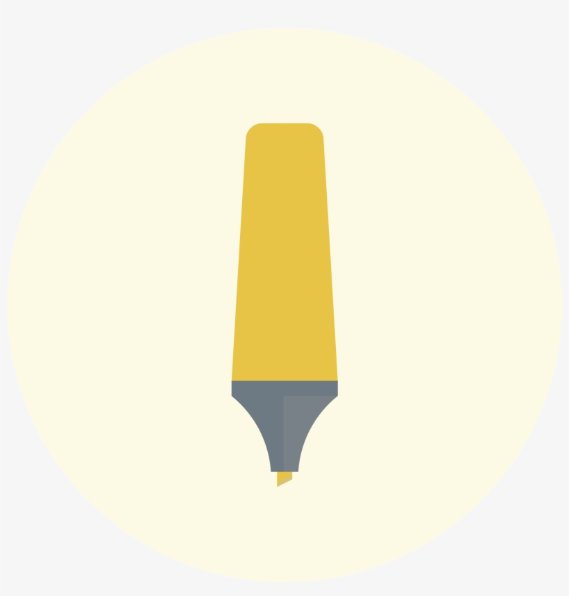 Highlighter, Stationery, Writting Tool Icon, Writting - Circle, transparent png #8071290