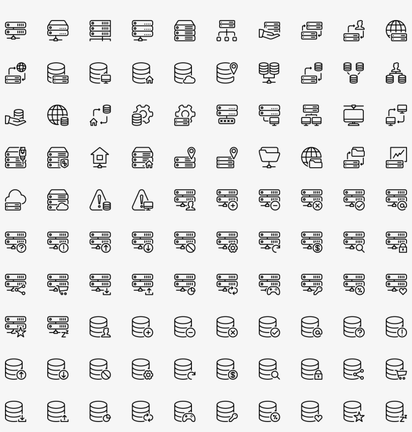 Icon Servers - Web Icons Free Ai, transparent png #8071610