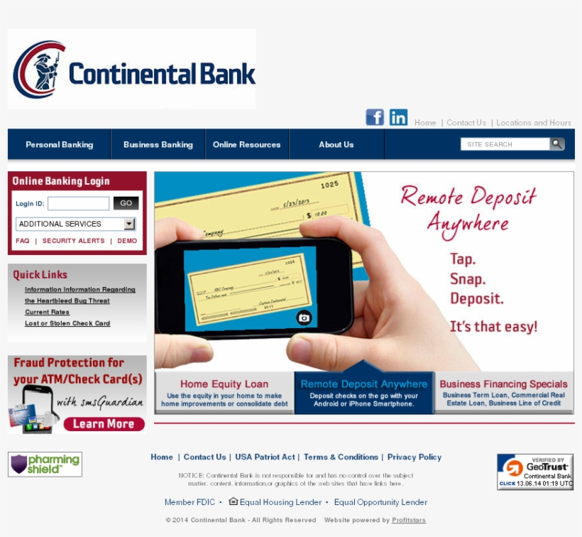 Thecontinentalbank Competitors, Revenue And Employees - Continental Bank, transparent png #8072023