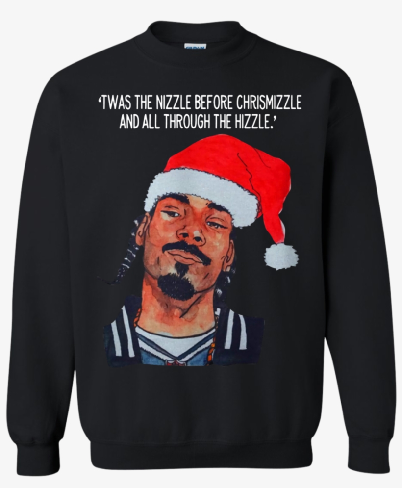 Twas Aw Snoop Dogg Twas The Nizzle Before Christmizzle - Snoop Dogg Christmas Jumper, transparent png #8072072