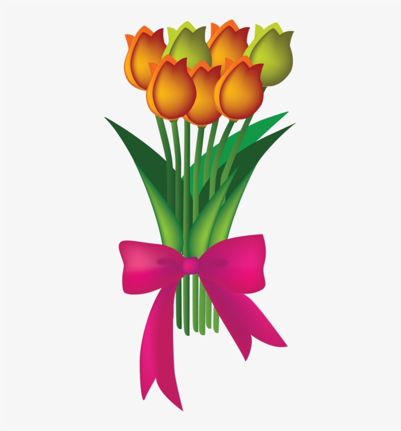 Flower Clipart, Carrie, Flower Art, Clip Art - Tulip Flower, transparent png #8072858
