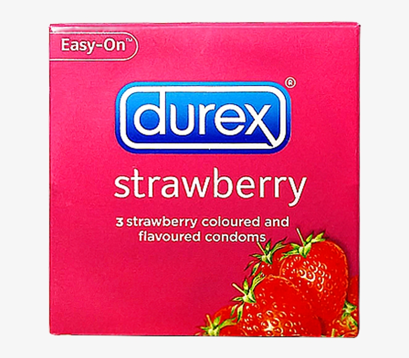 Durex Condom Strawberry - Durex, transparent png #8073508