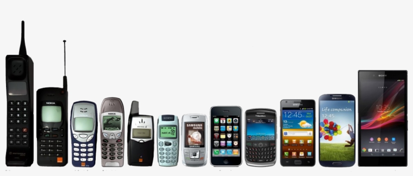 The Technology That Drives Mobile Devices Has Improved - Evolution Of Phones, transparent png #8073578