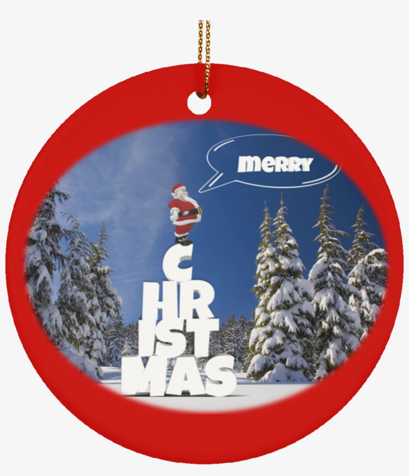 Santa Claus New Merry Christmas Tree Hanging Ornament - Winter Season Forests, transparent png #8073619