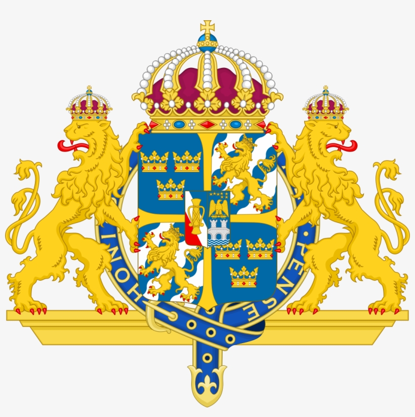 Coat Of Arms Of Swedish Monarch - National Emblems Of Sweden, transparent png #8074453