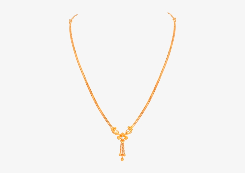Gleam Style Studded Gold Necklace - Necklace, transparent png #8074749