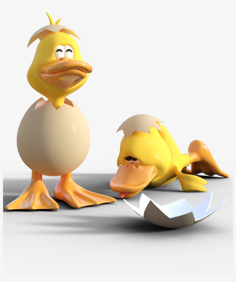 Anime Baby Ducks In Eggs Shell Png Image - Duck, transparent png #8074984