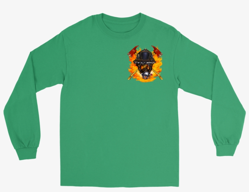 Gildan Long Sleeve Tee / Kelly Green / S Firefighter - Lifeguard Long Sleeve Tee, transparent png #8075472