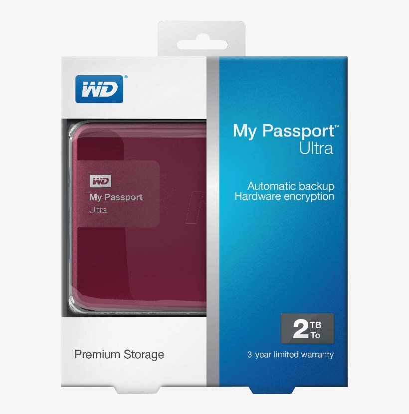 [openbox] Western-digital Wdbbkd0020bby My Passport - Wd Passport Ultra Blue, transparent png #8075552