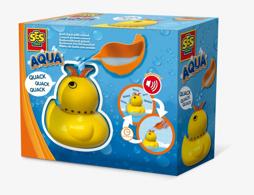 Bath Duck With Sound - Es Ses Creative 13075 Aqua Bath Duck Quak, transparent png #8075773