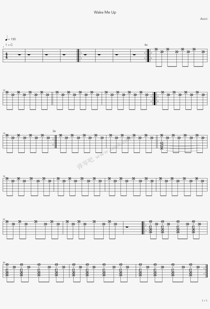 Wake Me Up 架子鼓 第1张 - Guitar, transparent png #8076110