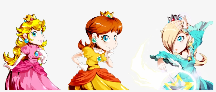 Smb Hopeless Masquerade Peach, Daisy And Rosalina - Cartoon, transparent png #8076910