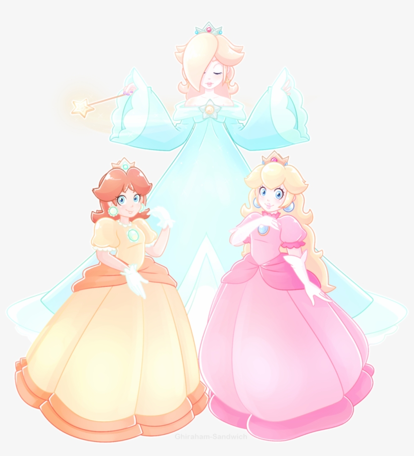 Peach By Ghiraham-sandwich - Daisy And Peach Rosalina Fan Art, transparent png #8077015