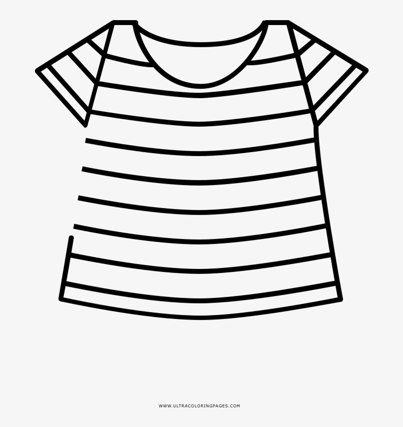 Striped Shirt Coloring Page - Pattern, transparent png #8077252