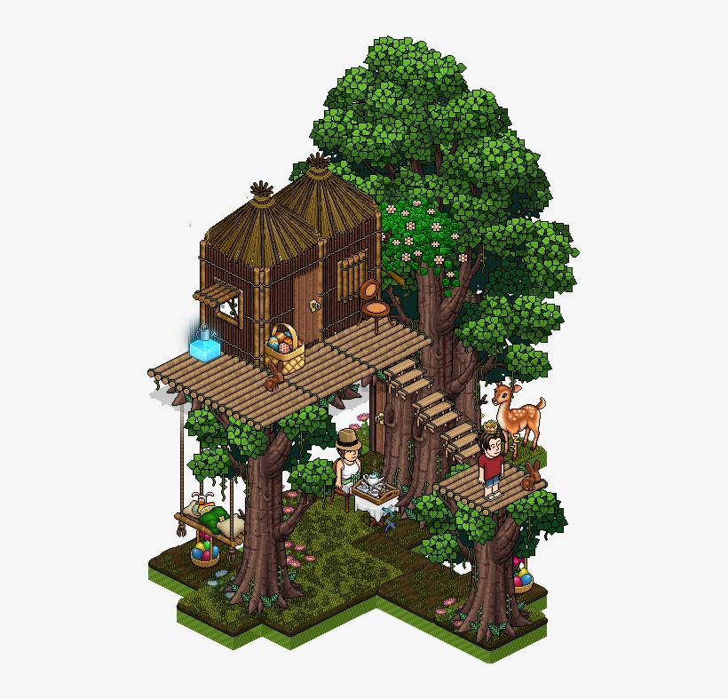 Easter Treehouse Bundle - Habbo Nature, transparent png #8077922