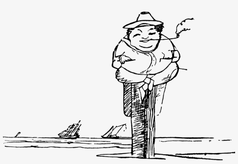 Vintage, Edward Lear, Victorian, Sailing, Old Fashioned - Line Art, transparent png #8078534