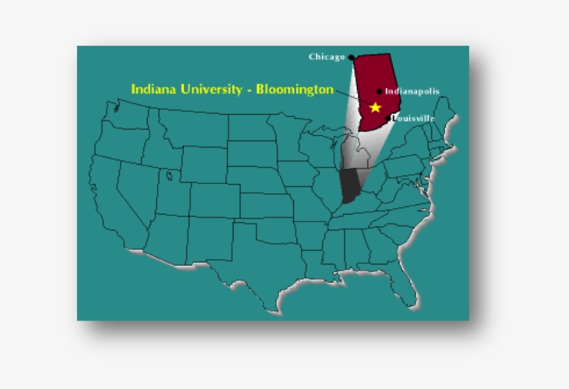 Bloomington Campus Of Indiana University - Indiana On Us Map, transparent png #8078906