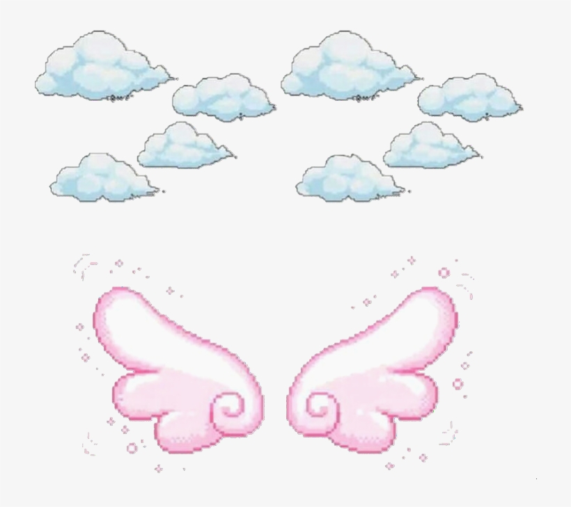 B&w, Overlay, And Pixel Image - Cloud Pixel Art Transparent, transparent png #8082110