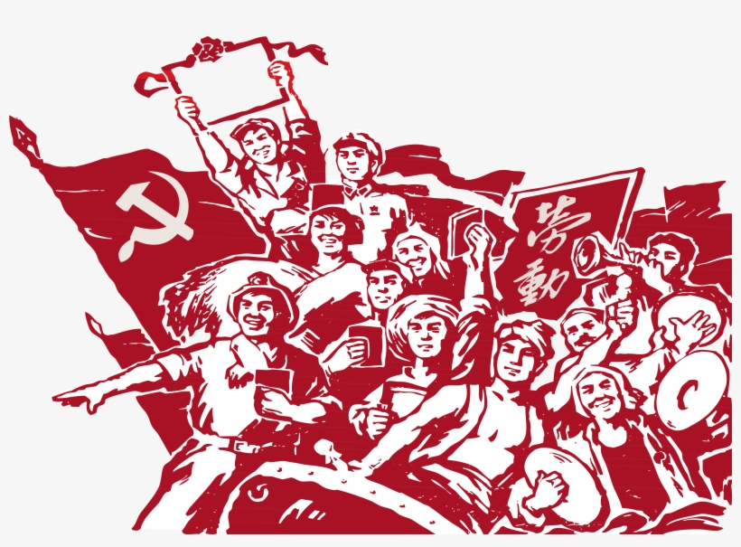 Red Working People Decoration Vector - 团结 起来 争取 更 大 的 胜利, transparent png #8082734