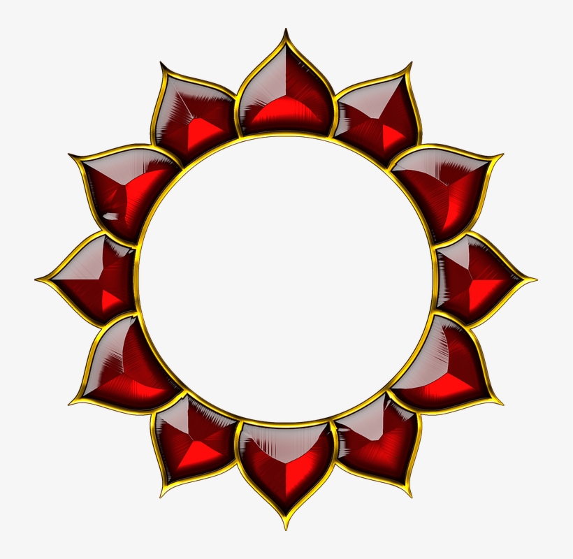 Chakra, Lotus, Yantra, Spiritual, Design, Red, Glass - Chakra Png Hd Clipart, transparent png #8082947