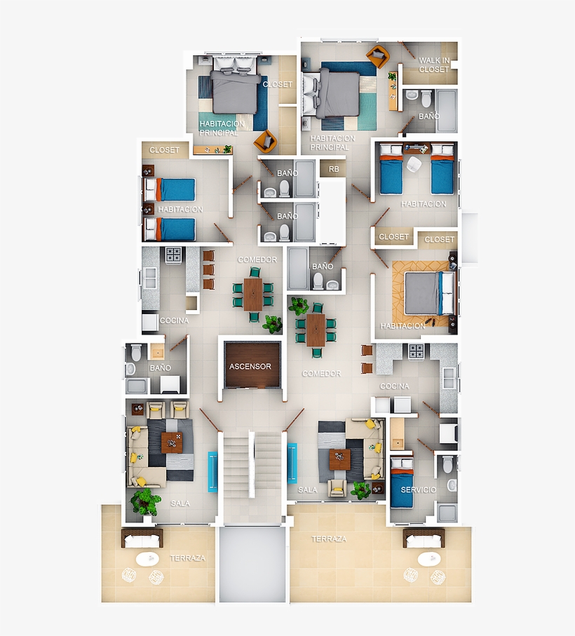 Planta 3dfinal - Floor Plan, transparent png #8083462