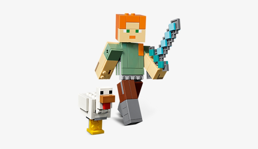 Minecraft™ Alex Bigfig With Chicken - Lego Minecraft 21148 Kč, transparent png #8083966