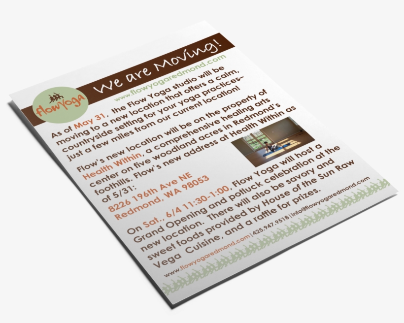 Flow Yoga Flyer - Diario Milagre Da Manha, transparent png #8084349