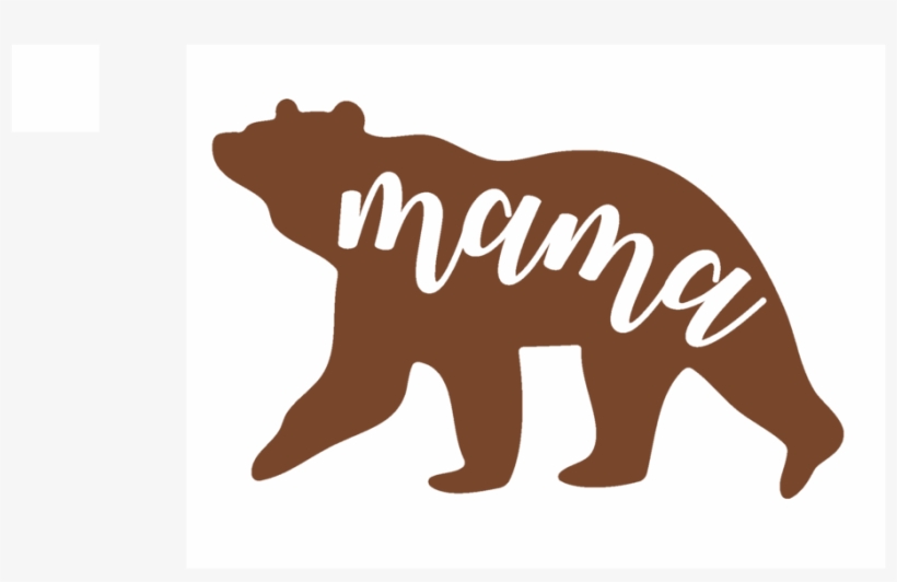 Mama Bear Vinyl Decal - Silhouette Baby Bear Clipart, transparent png #8084575