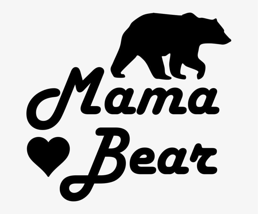 Clip Art Mama Bear Svg - Mama Bear Shirt Design - Free Transparent PNG ...