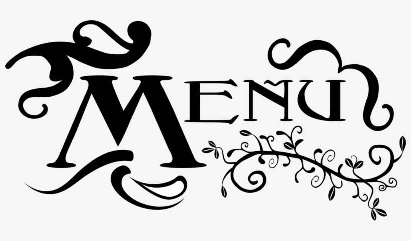 Menu Typography - Clip Art, transparent png #8086102