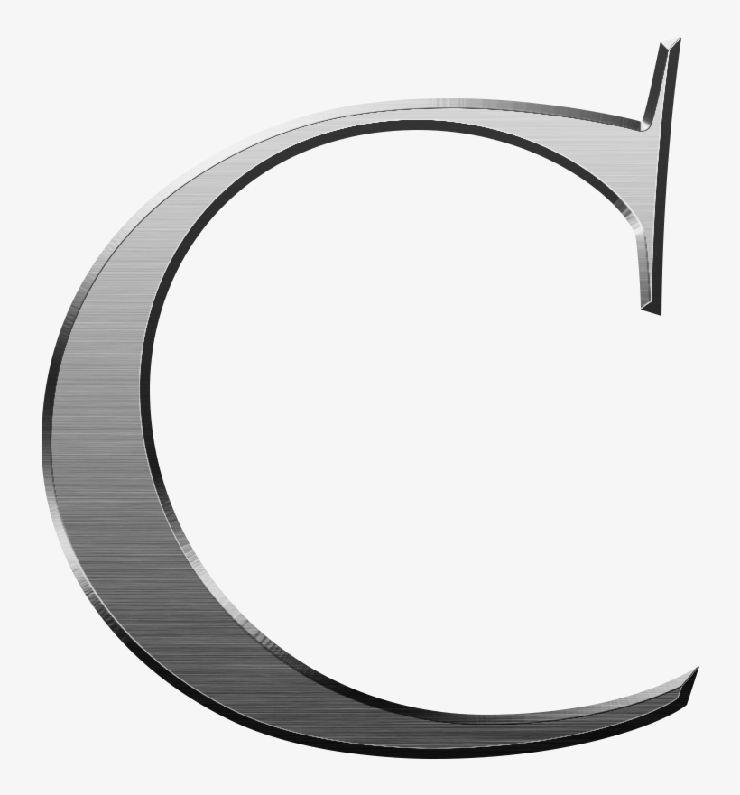 C Letter Metal Typograalphabet 1328123 - Circle, transparent png #8086644