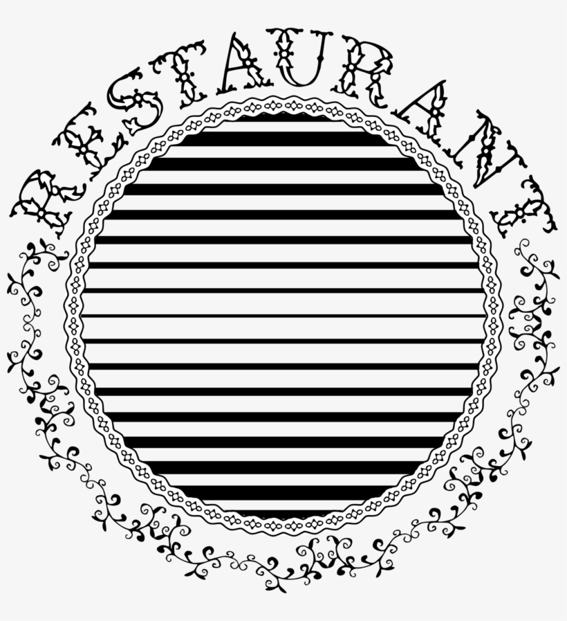 Restaurant Typography - Round Flower Png Border, transparent png #8086688