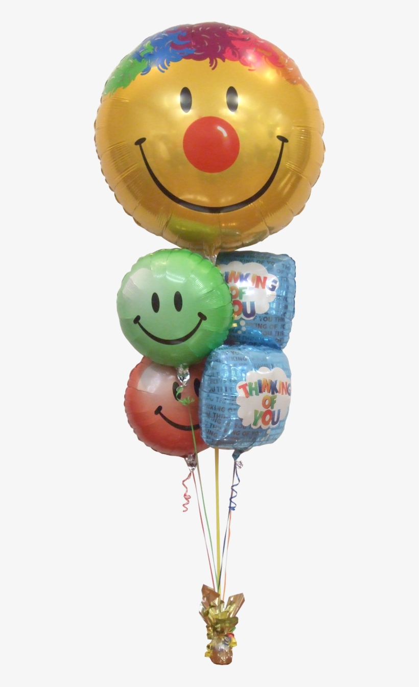 Thinking Of You Smiles Balloon Bouquet - Smiley, transparent png #8086992
