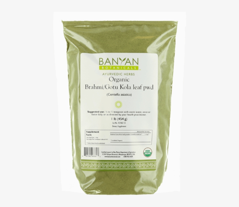 Banyan® Botanicals Brahmi / Gotu Kola Powder, Certified - Banyan Botanicals, transparent png #8087256