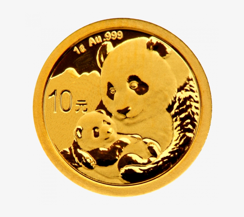 1g China Panda Gold Coin - Gold Coin 1 Gram, transparent png #8087287