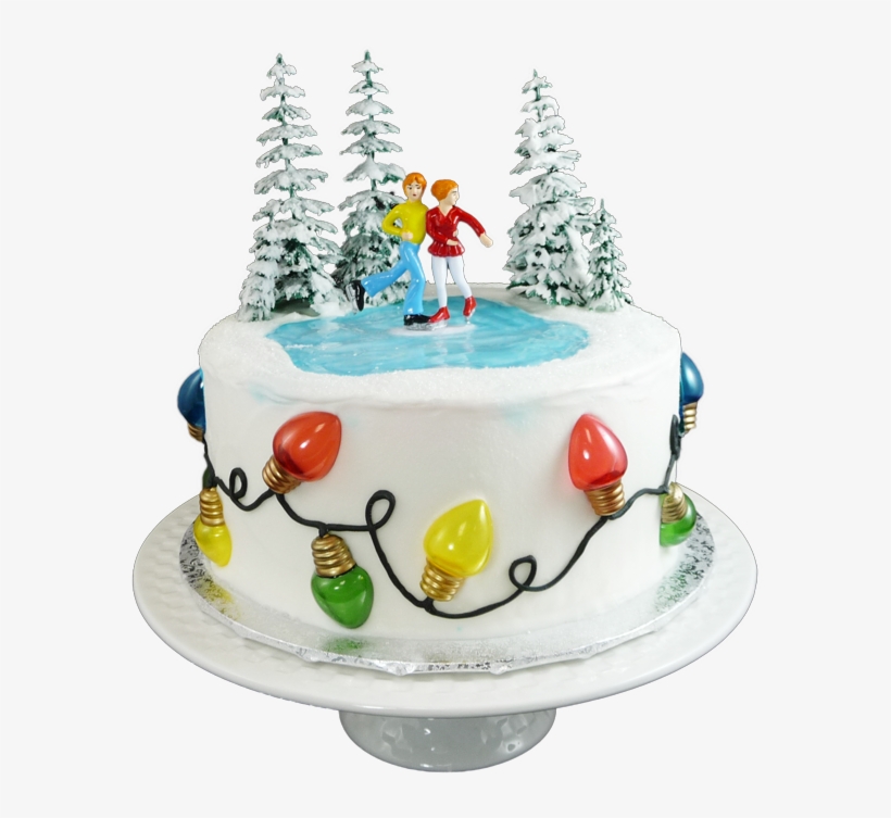 Christmas Lights Cake - Christmas Tree, transparent png #8087831