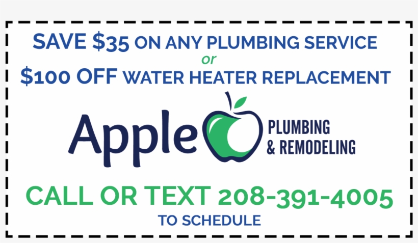 Specials Apple Plumbing & Remodeling In Boise, - Conseil Départemental 21, transparent png #8087927